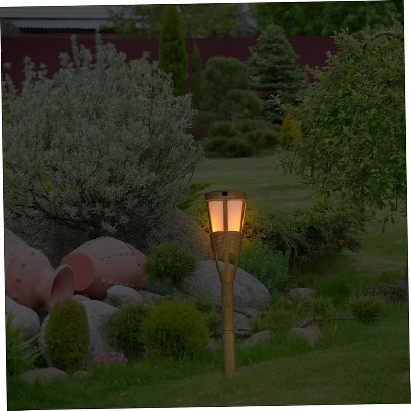 Khaki Solar Torch Lamp For Garden Outdoor Decorative Ground Light - Image 4